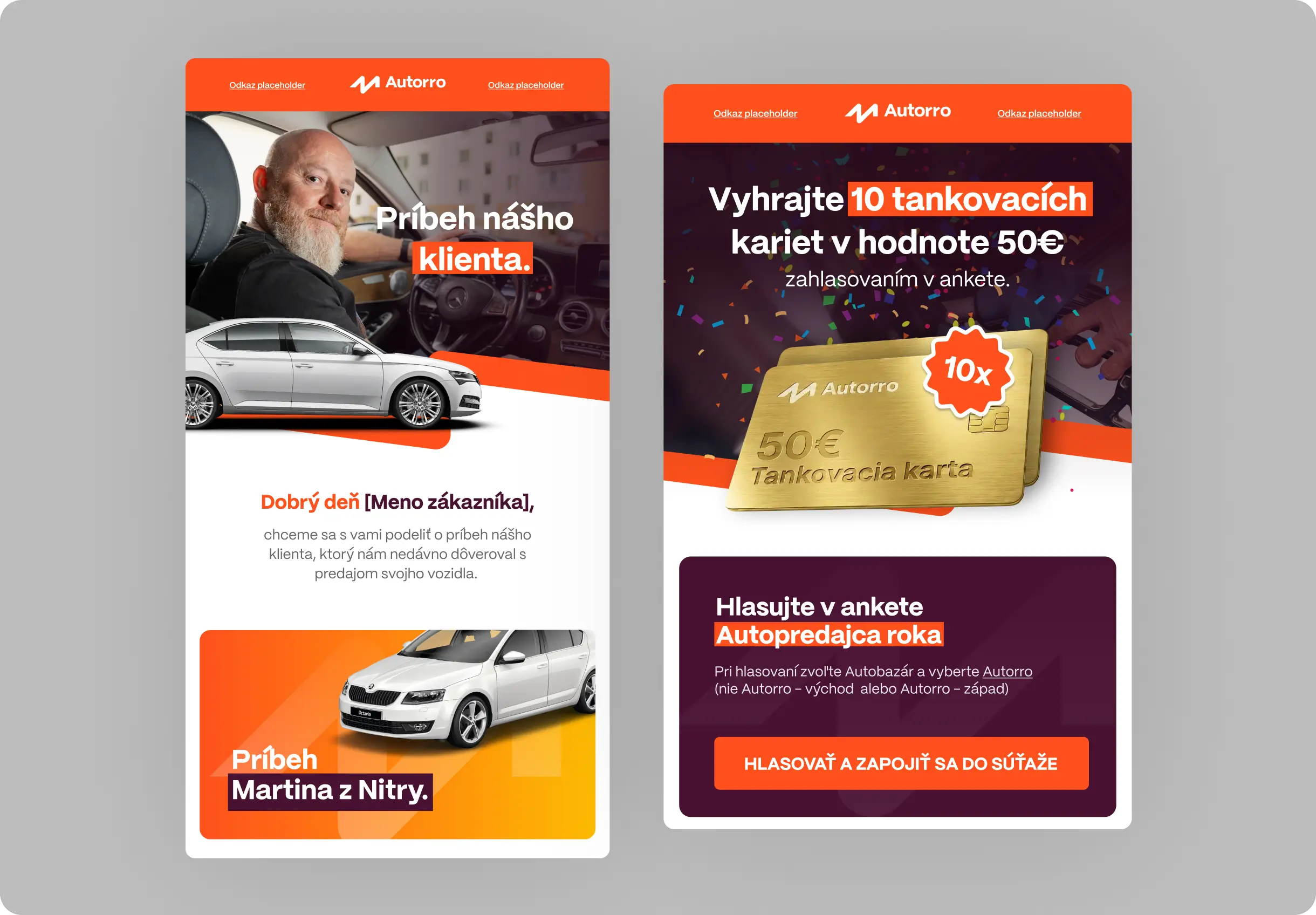 Autorro e-mail mockup.