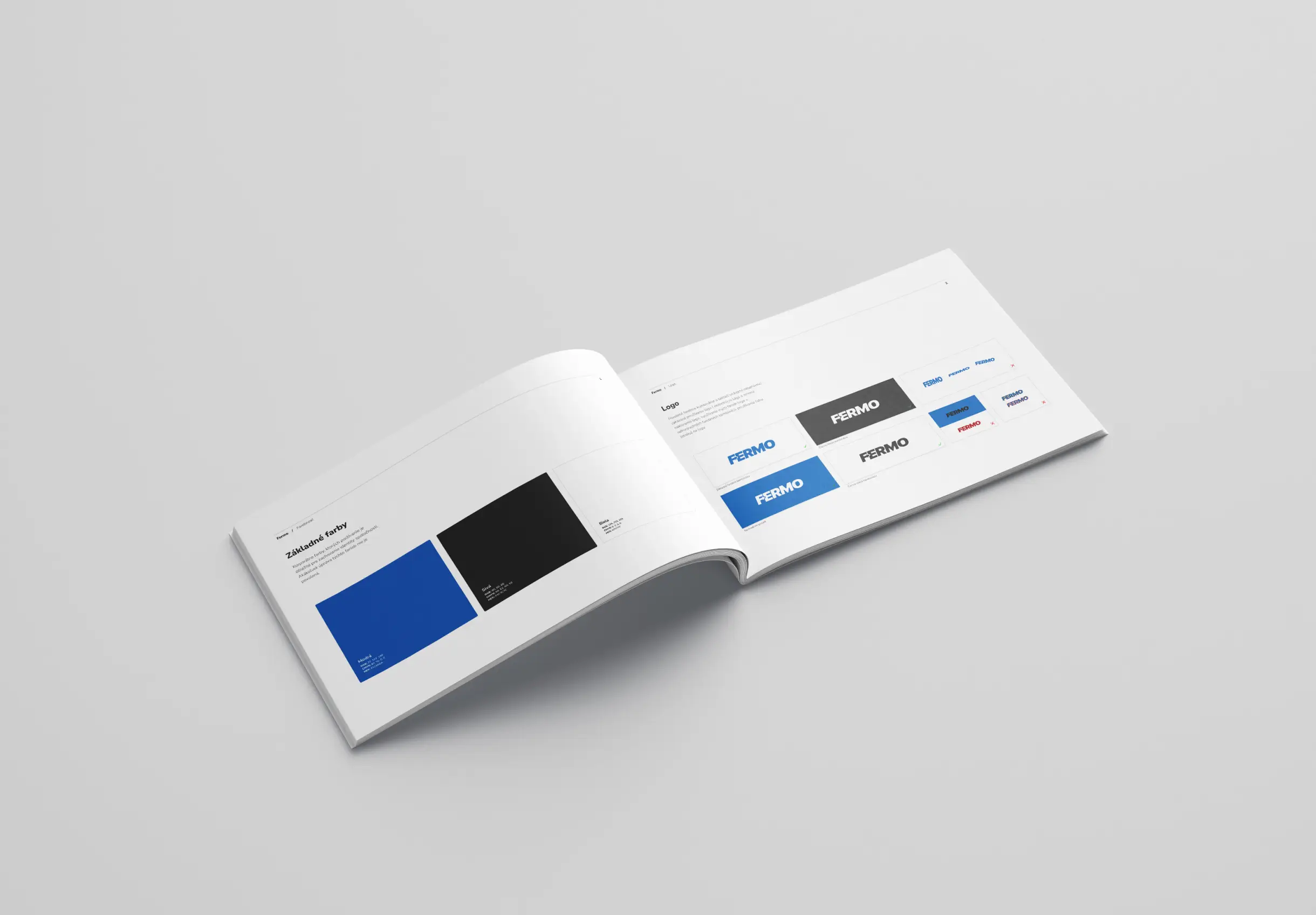 Fermo design manual mockup.