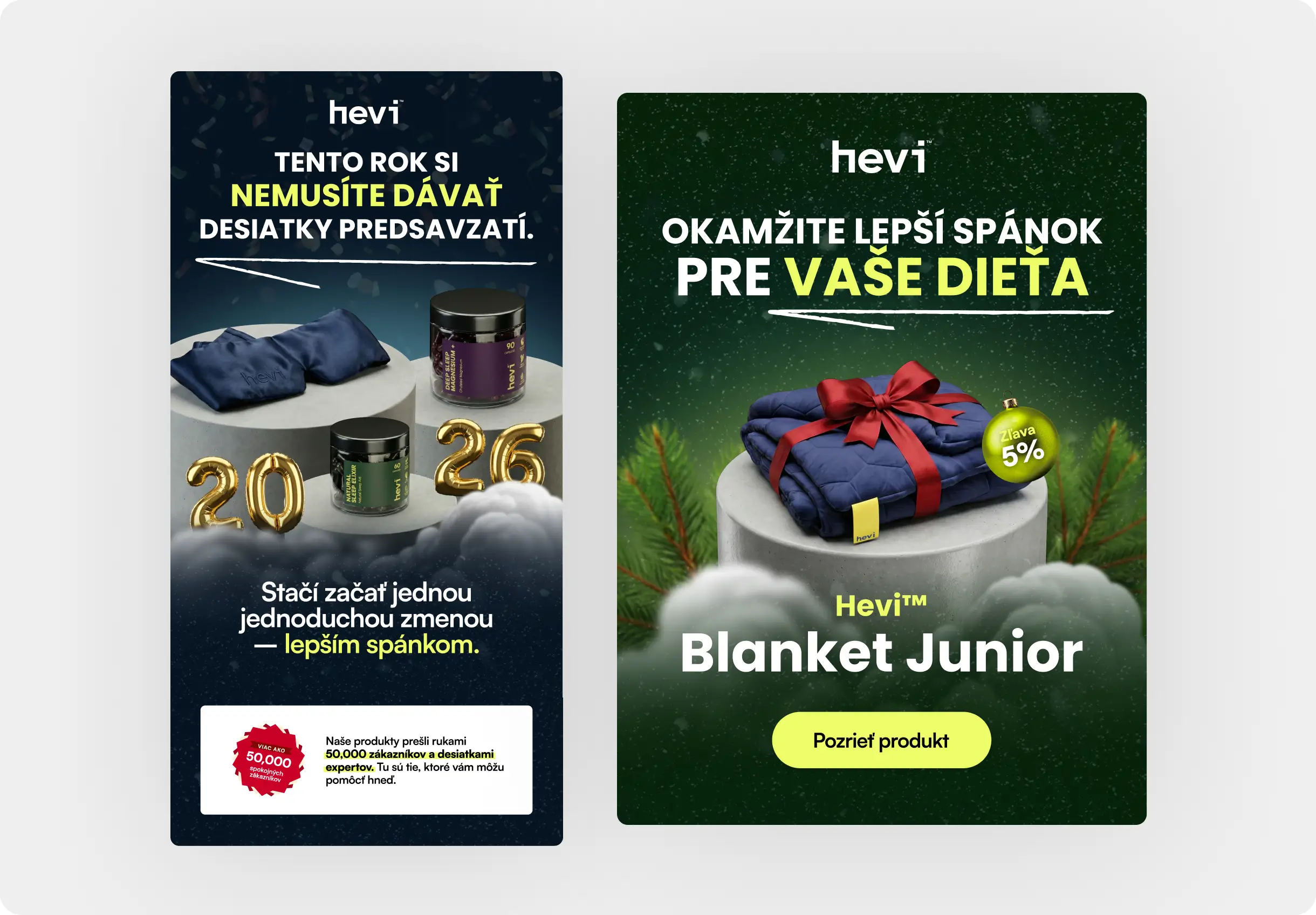 Hevi Sleep e-mail mockup.