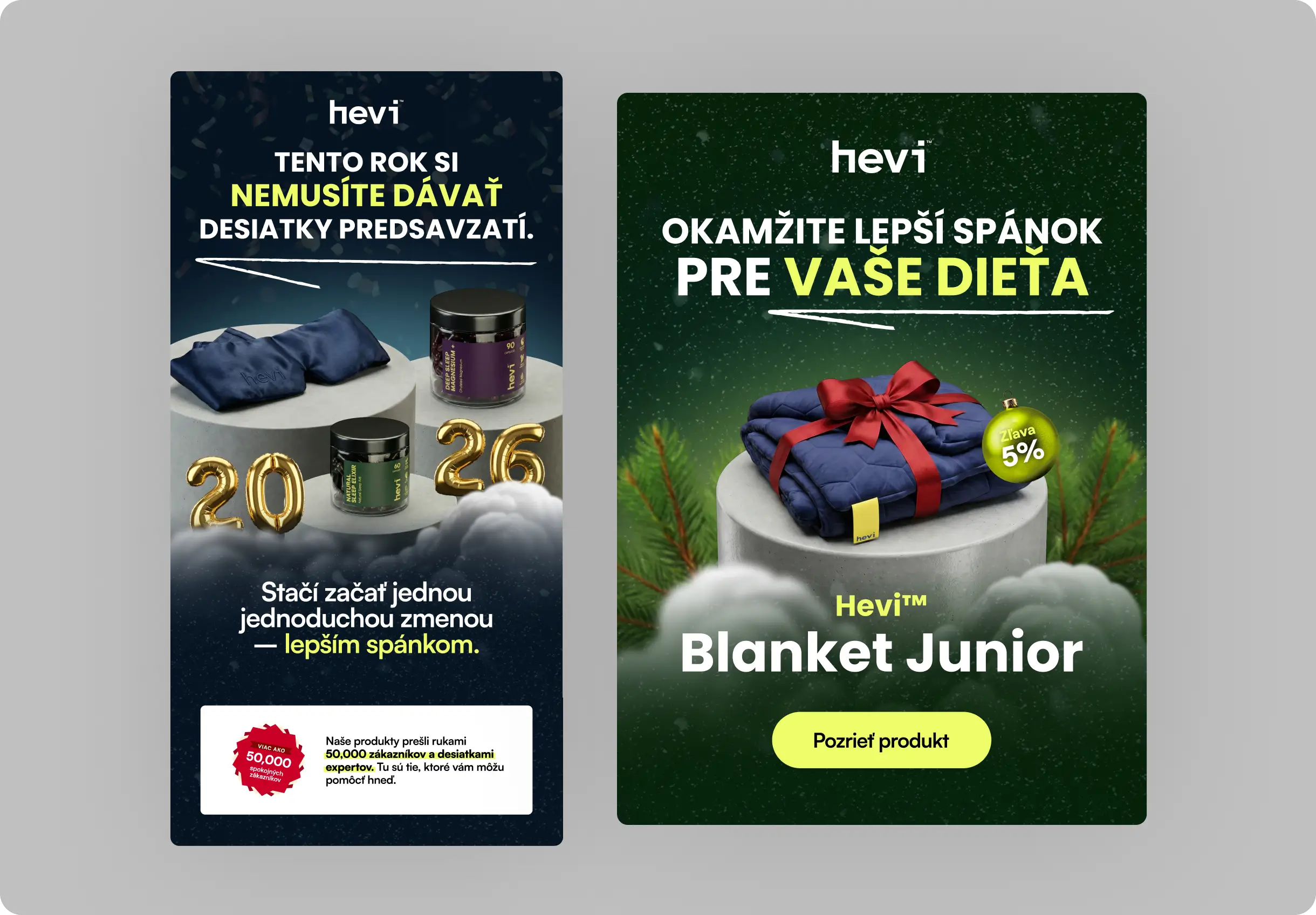 Hevi Sleep e-mail mockup.