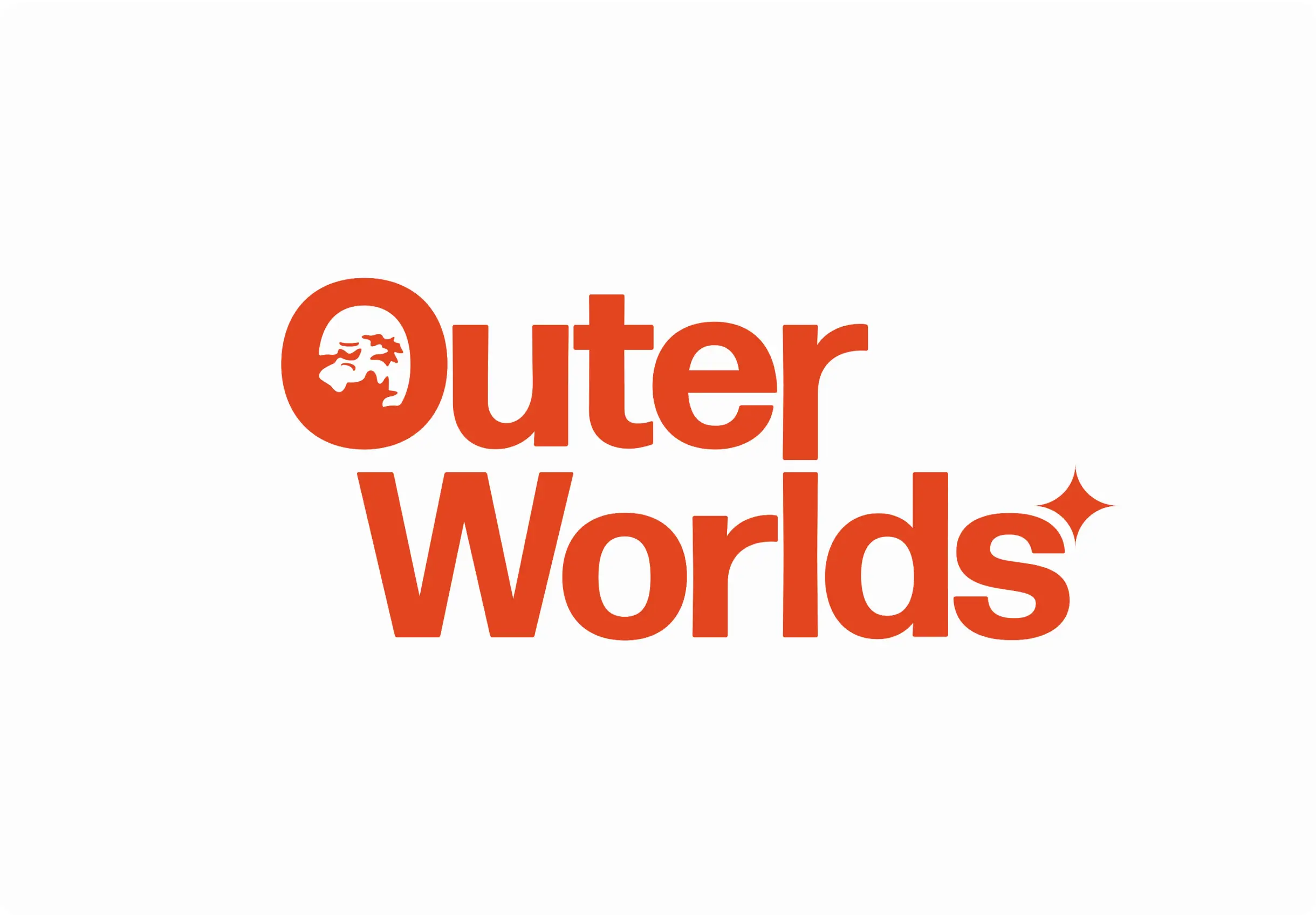 Orange Outerworlds logo on a white background.